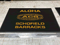 Custom Made ToughTop Logo Mat US Army Community Service of Schofield Barracks Hawaii