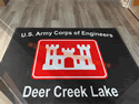 Custom Made ToughTop Logo Mat US Army Corps of Engineers of Deer Creek Lake Ohio