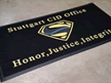 Custom Made ToughTop Logo Mat US Army Criminal Investigation Division of Stuttgard Germany