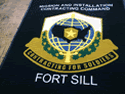 Custom Made ToughTop Logo Mat US Army Mission and Installation Contracting Command of Fort Sill Oklahoma