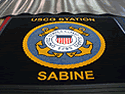 Custom Made ToughTop Logo Mat US Coast Guard USCG Station Sabine of Sabine Pass Texas