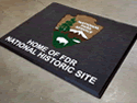 Custom Made ToughTop Logo Mat US National Park Service FDR National Historic Site of Hyde Park New York