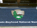 Custom Made ToughTop Logo Mat US National Park Service Lincoln Boyhood Memorial of Lincoln City Indiana