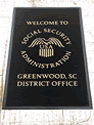 Custom Made ToughTop Logo Mat US Social Security Administration of Greenwood South Carolina