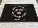 Custom Made ToughTop Logo Mat US Social Security Administration of Yreka California