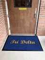 Custom Made ToughTop Logo Mat University of Southern Mississippi Delta Delta Delta Sorority of Hattiesburg Mississippi 01