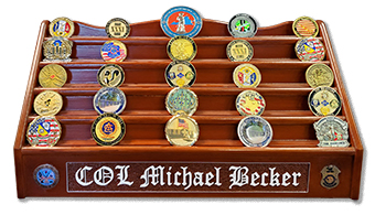 Tabletop Wooden Challenge Coin Holder Product Image