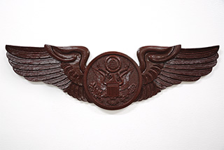 Custom Made Mahogany Wood Logo Plaques - Air Force